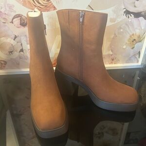 Brown Suede Ankle Boots